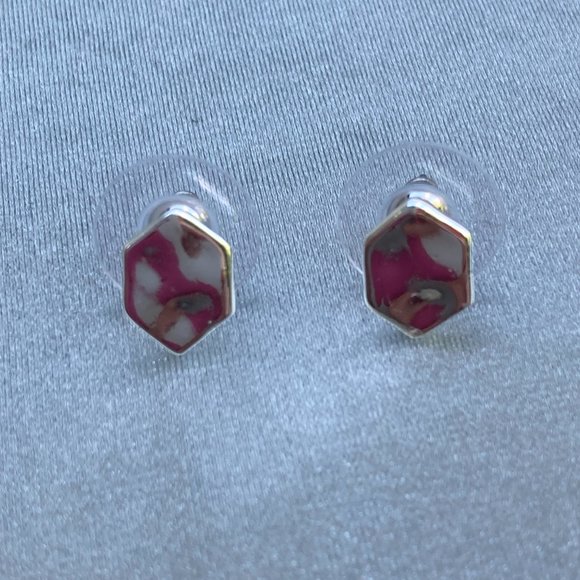 Silver Tone Stud Earrings - Brand New - Picture 3 of 7